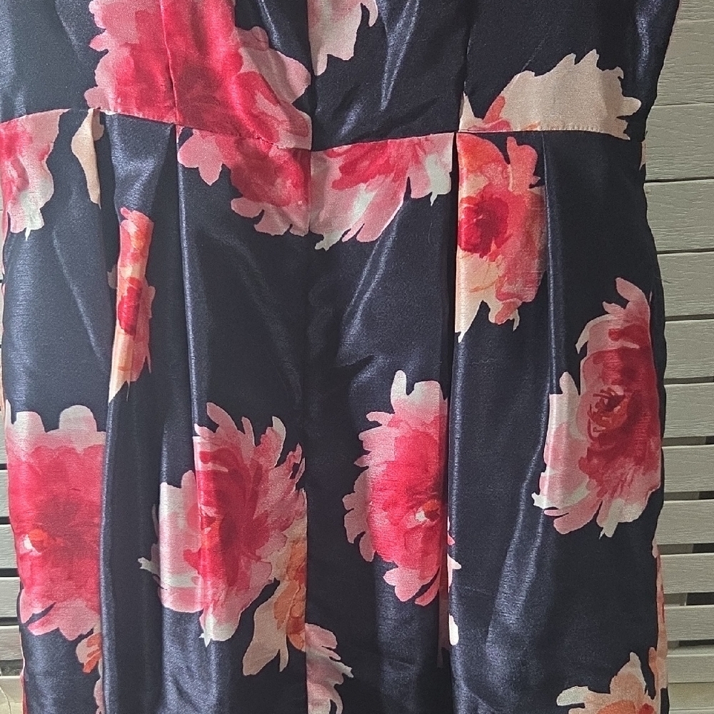 Jessica Howard Navy Midi Dress with Pink Floral Print - Picture 7 of 10